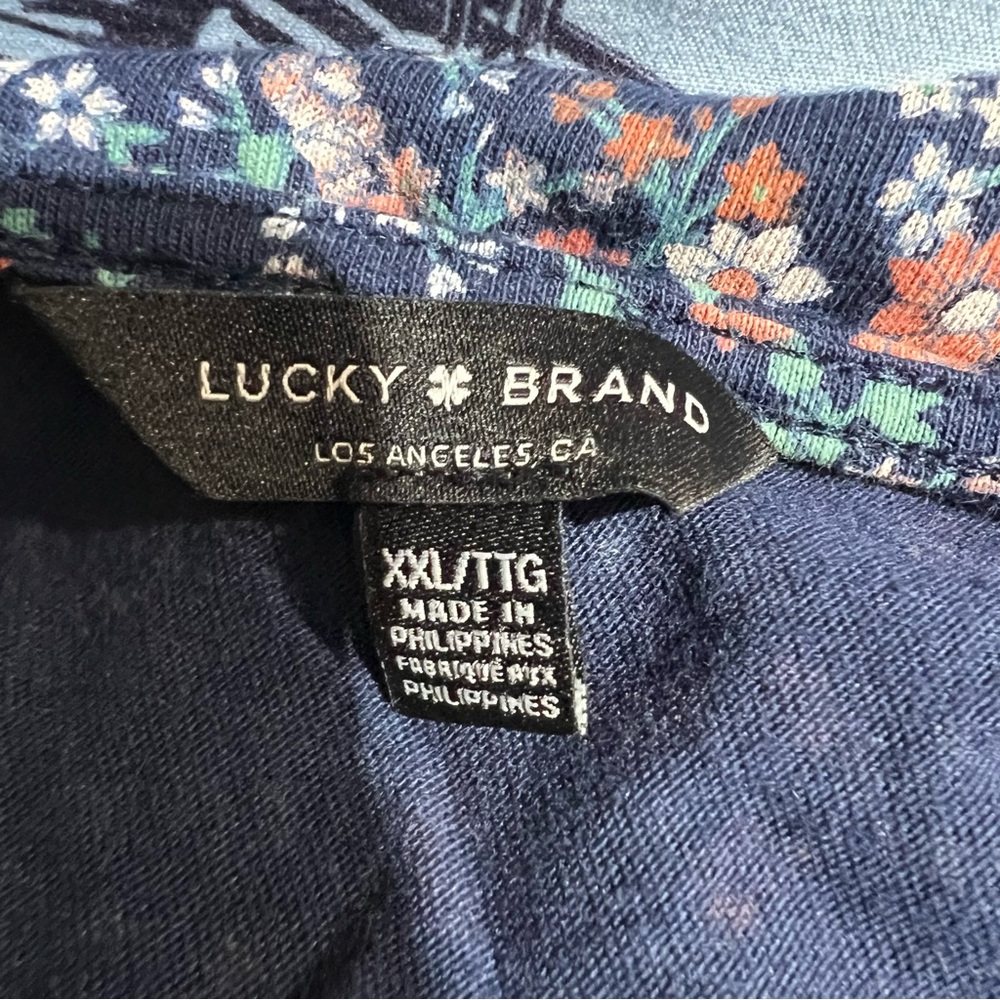 Lucky Brand Navy Floral Blouse - Picture 2 of 5